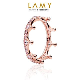 Nhẫn bạc nữ CDE Clear Sparkling Crown Rose Gold Ring CDE8057RG