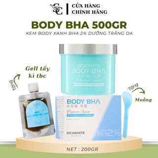 [CHÍNH HÃNG] KEM BODY CỐT Ủ BHA 500GR - SICA WHITE, HỖ TRỢ DƯỠNG TRẮNG DA, PHỤC HỒI DA ĐEN SẠM TẶNG 1 GEL KÌ TBC