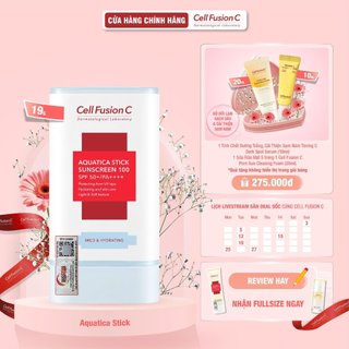 Sáp Chống Nắng Cấp Ẩm, Dịu Da, Ngăn Ngừa Nếp Nhăn & Sạm Nám Cell Fusion C Aquatica Stick Sunscreen 100 SPF 50+/PA++++