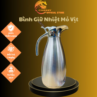 Bình Giữ Nhiệt Mỏ Vịt Nóng Lạnh Ruột Inox 304 Cao Cấp 2L, Phích Nước Giữ Nhiệt- Ấm Nước Giữ Nhiệt 6-8 Giờ(Cherry Store)