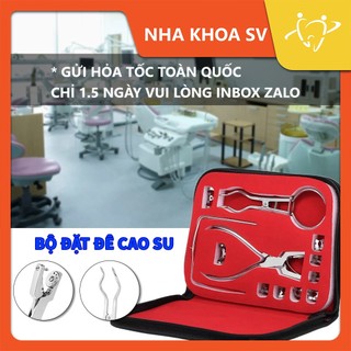 Bộ đặt đê cao su nha khoa - tặng túi da đựng dụng cụ