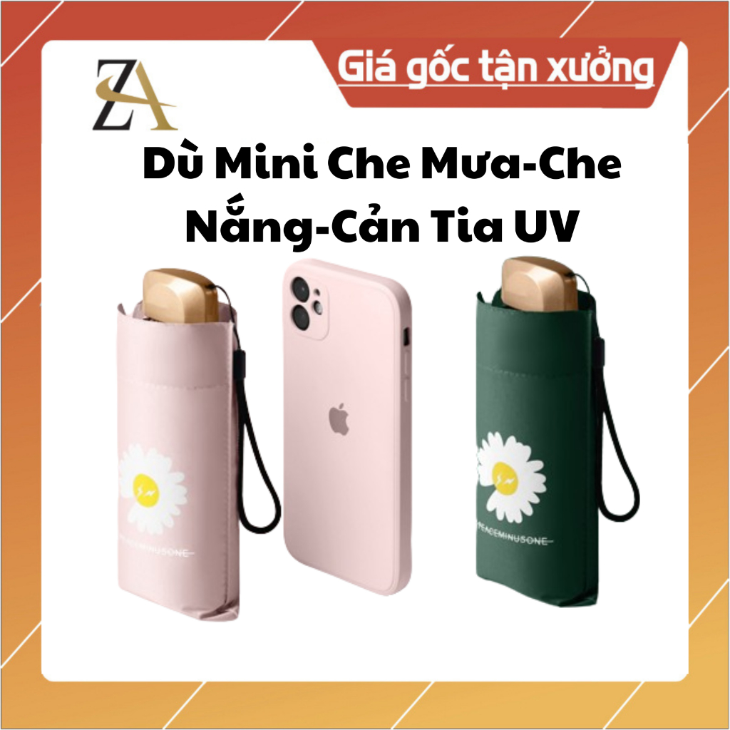 Ô Dù Mini Để Túi Siêu Gọn Che Nắng Mưa Đi Du Lịch, Đi Học, Văn Phòng. Ô Gấp Gọn Cao Cấp Chống Tia UV