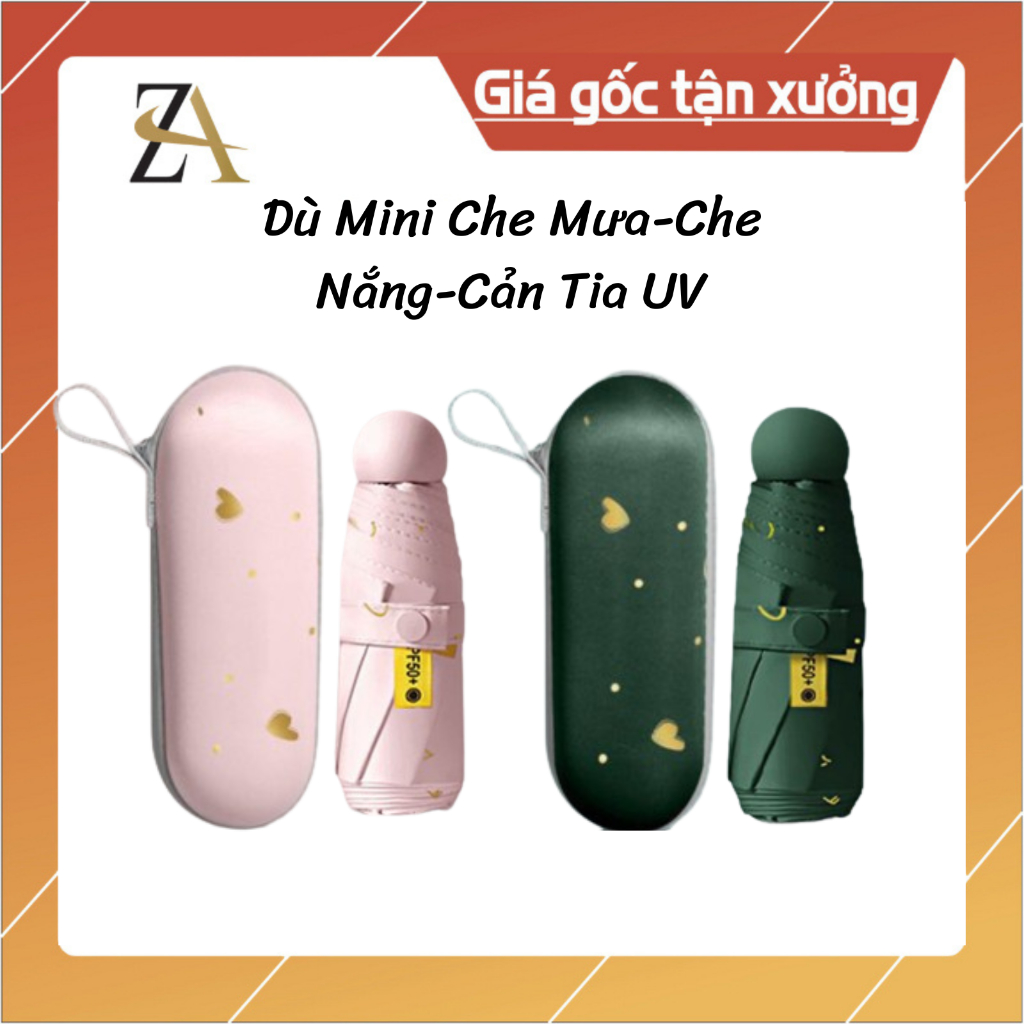 Ô Mini Gấp Gọn Nhỏ Bằng Chiếc Điện Thoại, Dù Che Nắng Che Mưa Sang Chảnh, Siêu Nhẹ Tiện Dụng