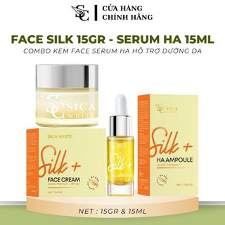 [CHÍNH HÃNG] COMBO KEM LỤA SICA WHITE 15Gr + SERUM HA PLUS 15ML, NUÔI DƯỠNG DA CHUYÊN SÂU, SÁNG DA, MỜ THÂM - SICA WHITE