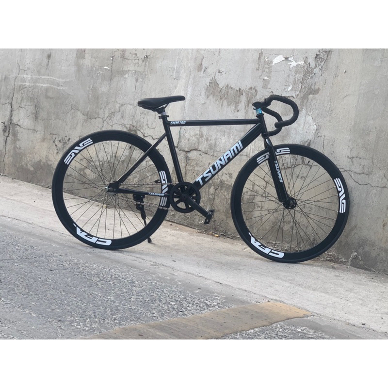 Xe Đạp Fixed Gear & Single Speed, Đen Bóng - Vành 4 Phân Đen ( KÈM STRAP )