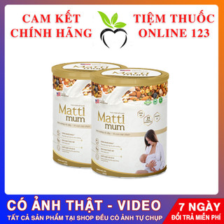 Combo 6 lon sữa hạt lợi sữa matti mum 650g 100% đạm thực vật cho mẹ sau sinh đạt chứng nhận non-gmo của hoa kỳ