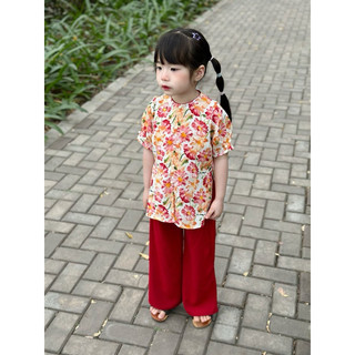 BỘ BÀ BA BÉ GÁI TAY BÚP ĐÍNH NGỌC ÁO LỤA QUẦN LỤA