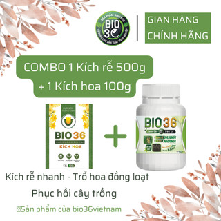 Combo 01 kích rễ 500g + 01 kích hoa 100g bio 36