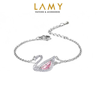 Vòng tay bạc nữ CDE Crystal Swan Bracelet Silver CDE2083SV - Vòng tay thiên nga cao cấp