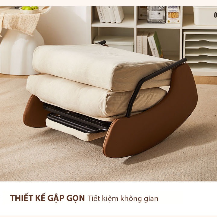 Ghế Sofa Lười Bập Bênh Gấp Gọn, Ghế Sofa Đơn Thư Giãn Có Ngả Lưng Tùy Chỉnh, Ghế Bập Bênh SMART FURNITURE 8994 | BigBuy360 - bigbuy360.vn