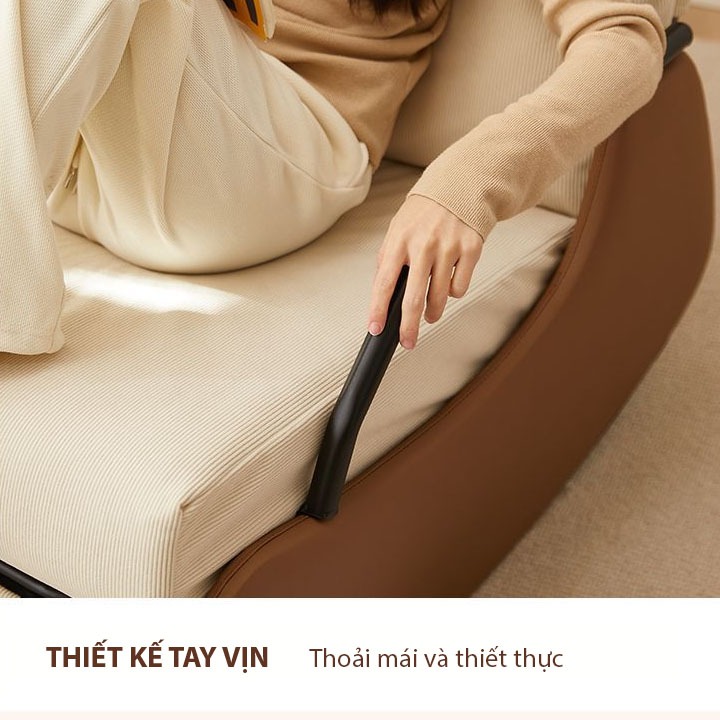 Ghế Sofa Lười Bập Bênh Gấp Gọn, Ghế Sofa Đơn Thư Giãn Có Ngả Lưng Tùy Chỉnh, Ghế Bập Bênh SMART FURNITURE 8994 | BigBuy360 - bigbuy360.vn