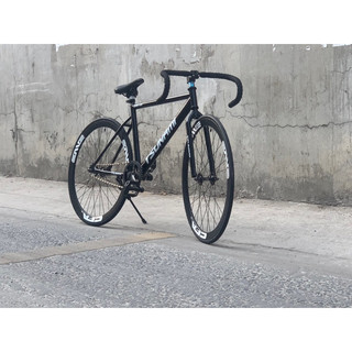 Xe Đạp Fixed Gear & Single Speed, Đen Bóng - Vành 4 Phân Đen ( KÈM STRAP )
