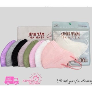  Thùng 50 chiếc Khẩu Trang 6A  Anh Tâm 4 lớp kháng khuẩn nhiều màu thời trang HotTrend mới 2024 