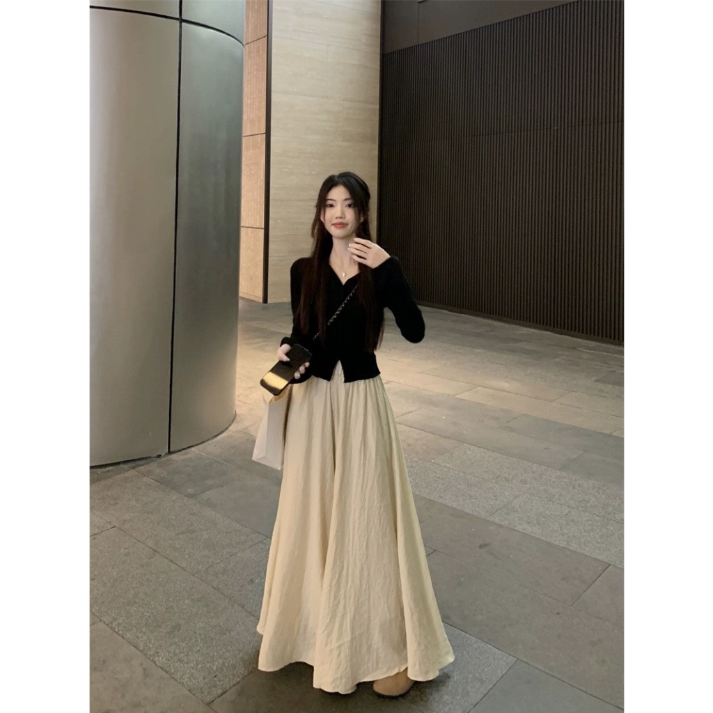 ( 95cm) Chân váy Yummy dáng dài hai lớp, Chân váy ống rộng phong cách nhẹ nhàng | BigBuy360 - bigbuy360.vn