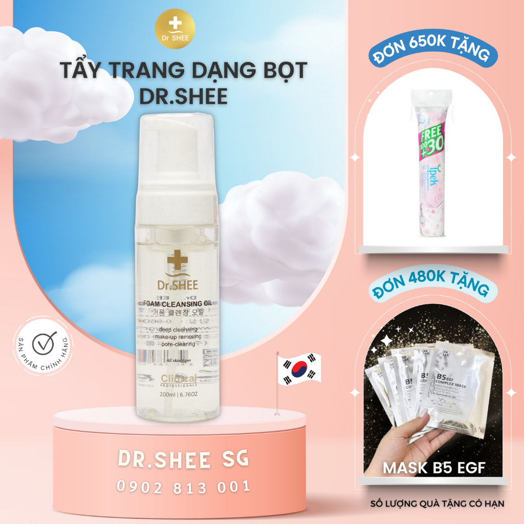 Tẩy Trang Dạng Bọt Dr Shee, Tẩy Trang Dr.Shee Dạng Bọt