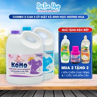  Combo 2 Can Nước Giặt Komo Hương Hoa Biển Tuyết 3kg và Nước Giặt Komo Hương Hoa Cỏ Phương Đông Can 3 Lít 