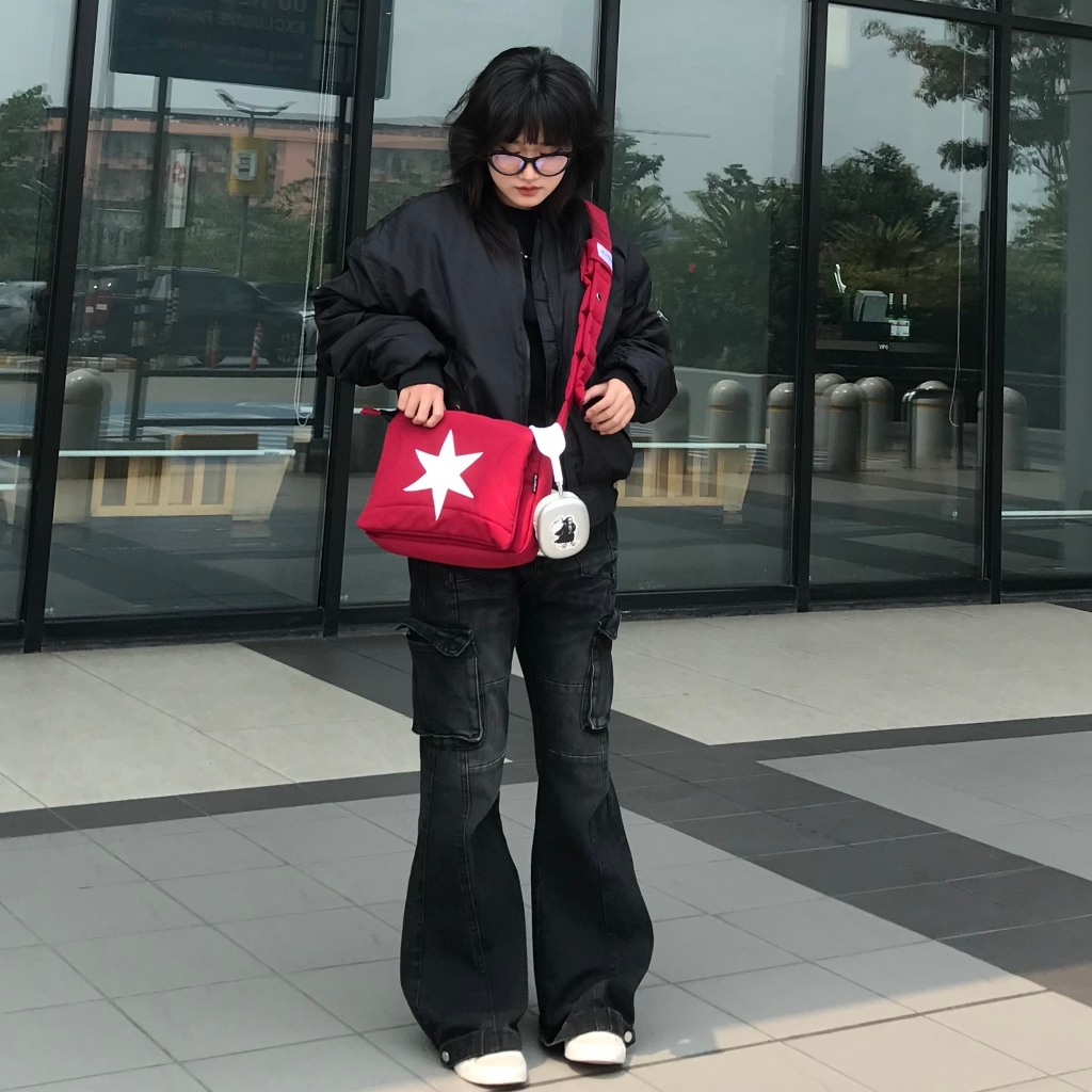 Túi đeo chéo unisex nam nữ STAR - V2 , túi trần bông local brand chính hãng SLYOUR | BigBuy360 - bigbuy360.vn