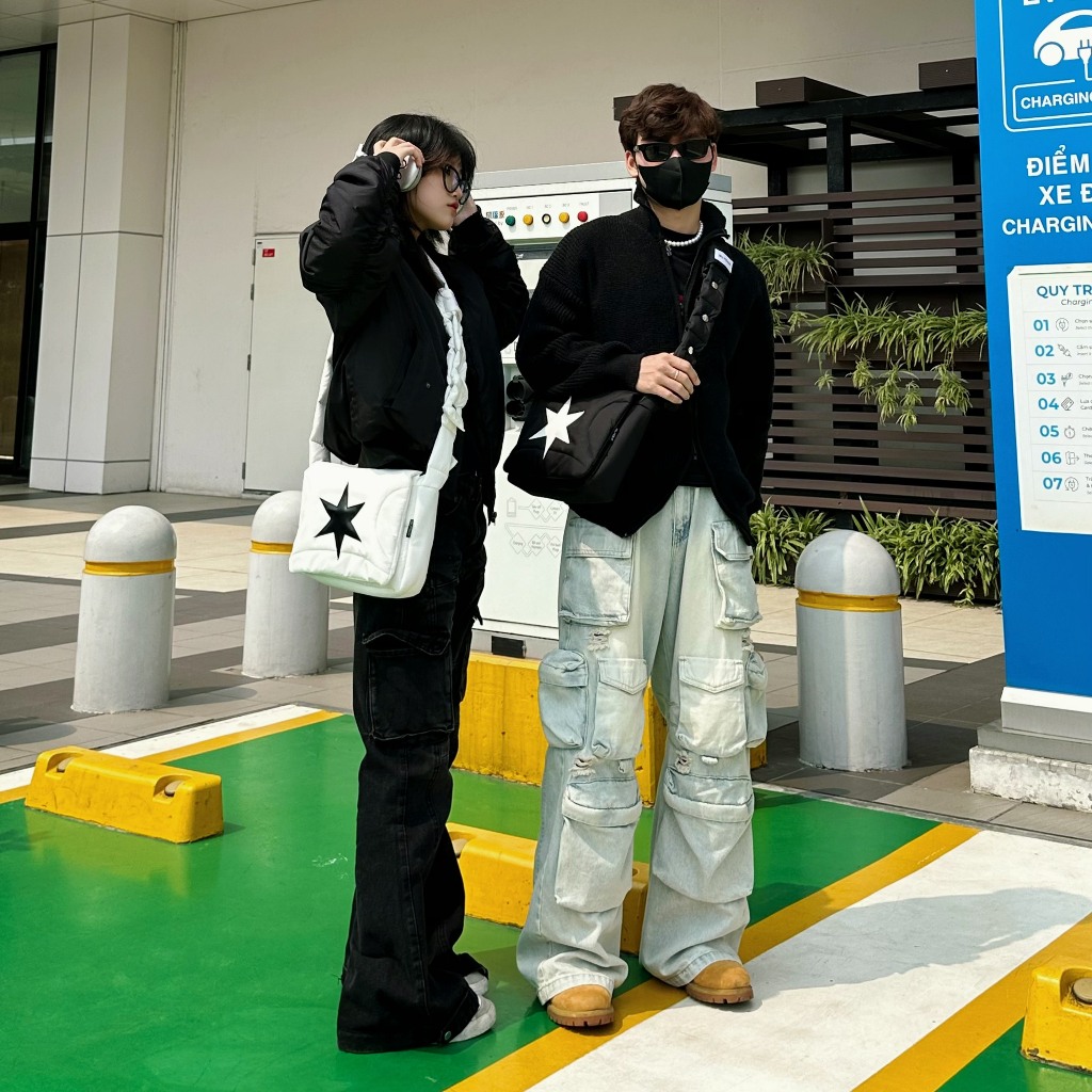 Túi đeo chéo unisex nam nữ STAR - V2 , túi trần bông local brand chính hãng SLYOUR | BigBuy360 - bigbuy360.vn