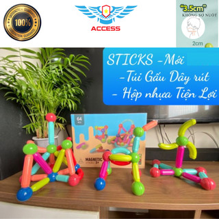 Đồ Chơi Xếp Hình Nam Châm stick , Hút Chặt, Tăng Cường Sự Sáng Tạo - Đồ Chơi Thông Minh