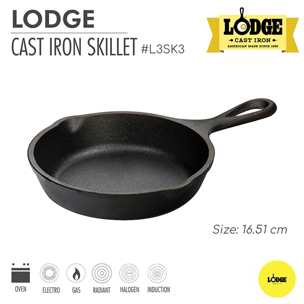 Chảo gang nướng Lodge 16.51cm