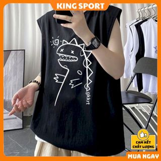 Áo tank top nữ nam ba lỗ sát nách form rộng big size unisex vải thun lạnh cotton mềm mịn thoáng mát cao cấp KING SPORT