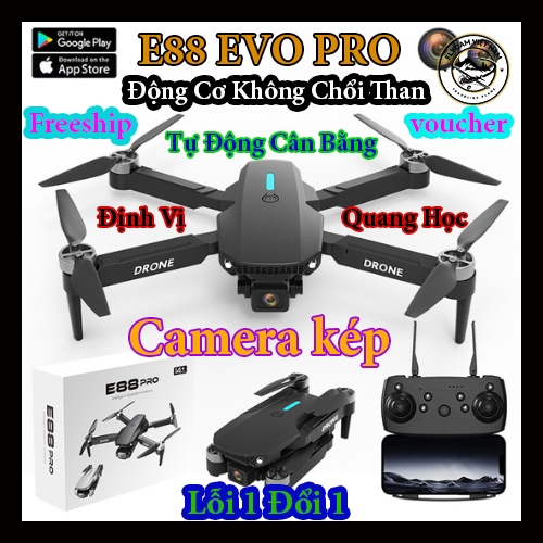 Flycam E88 Chất Lượng 4K, Kết Nối Wifi, Điều Khiển Từ Xa, Quay Phim Và Chụp Ảnh Trên Không Bằng Điện Thoại | BigBuy360 - bigbuy360.vn