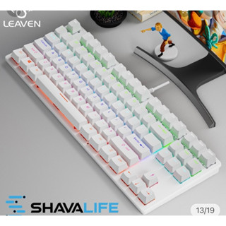 Bàn Phím Cơ LEAVEN Gaming K550 LED RGB - 87 Phím Nhiều Chế Độ Màu Bàn Phím Nhỏ Gọn