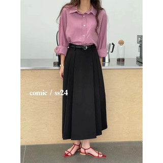 Chân váy xếp ly kèm belt Comic