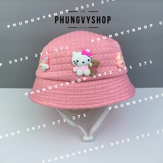 Bé 1- Dưới3 Tuổi/Vđ 51cm_Mũ cụp bucket tai bèo vành gái trẻ em phungvyshop-nón BO sụp trần CUPKIT