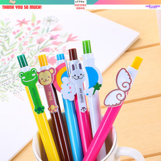 [Sỉ/lẻ] Bút bi bấm nhiều hình dễ thương mực xanh sỉ lẻ đồng giá