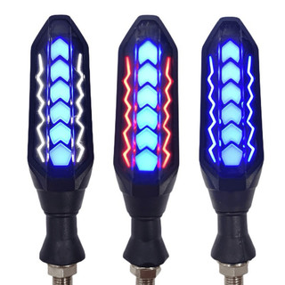 Xi nhan led xe máy xe điện hiệu ứng nước chảy 12v có đèn demi
