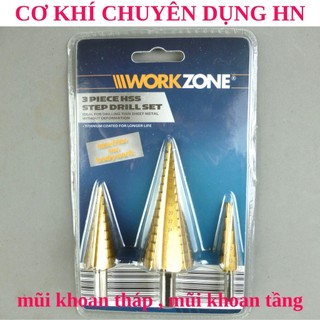 Mũi khoan tháp mũi khoan tầng, vỉ 3 cây gồm 4-12mm 4-20mm 4-32mm