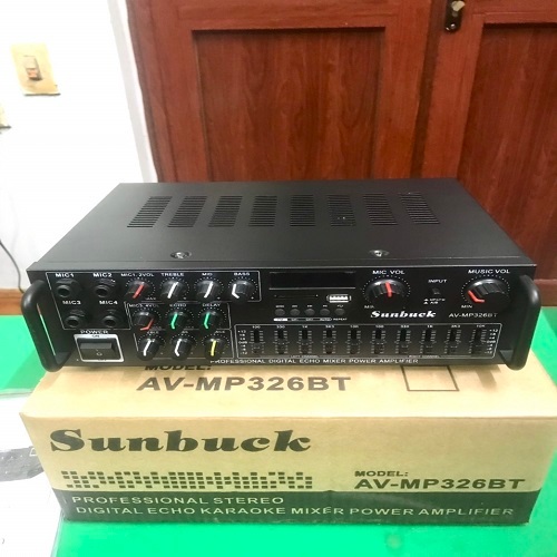 AMPLY KARAOKE 12V 220V SUNBUCK 326BT HÀNG XỊN CAO CẤP (CÓ BLUETOOTH)
