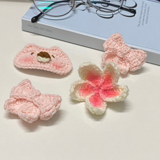   Ảnh thật  Kẹp tóc hoa sứ handmade bằng len hottrend cho các tình yêu!!! 