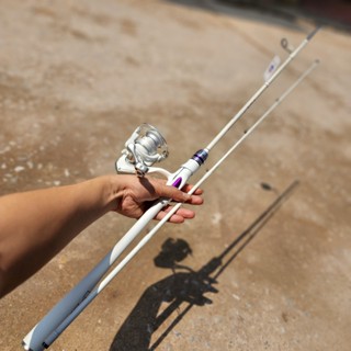 Bộ Cần câu cá Lure VIX Bạch Kim mới - Khoen Fuji  - Kết Hợp Máy ET 3000s chuyên lure cho a e cần thủ