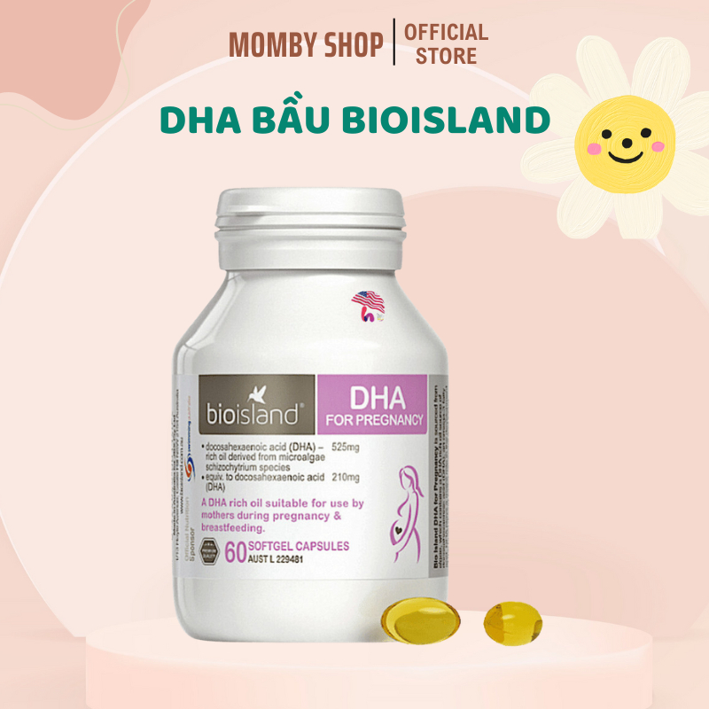 Viên vitamin bầu DHA Bioisland 60 viên phát triển trí não thai nhi