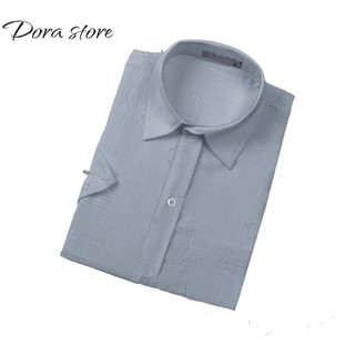 (SALE 20%)Áo Sơ Mi Nam Trung Niên Vải Đũi Ngắn Tay Vải Mặc Mát