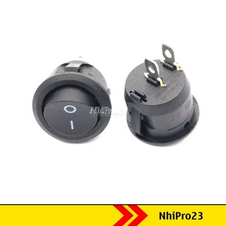 Công tắc tròn bập bênh 6a 250v on-off kcd1-105
