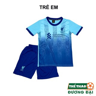 Quần Áo Bóng Đá Trẻ Em Đồ Đá Banh Cho Bé Liverpool Xanh Biển Thun Lạnh Cao Cấp Thể Thao Đương Đại