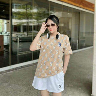 (Hottrend ) Set MLB đồ bộ , áo  phông  nam nữ  100% cotton kiểu dáng thể thao, cổ tròn , tay ngắn  , mềm mịn thoáng mat.