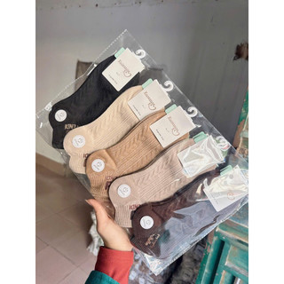 5-10 đôi tất nữ dày dặn cổ trung Fd