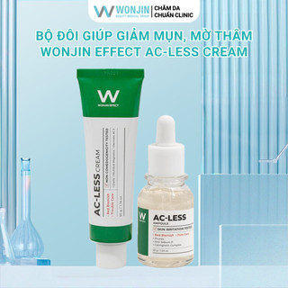 Bộ Đôi Giảm Mụn, Mờ Thâm  Kiềm Soát Dầu Thừa WonJin AC-LESS Serum 50ml + Kem dưỡng 50g