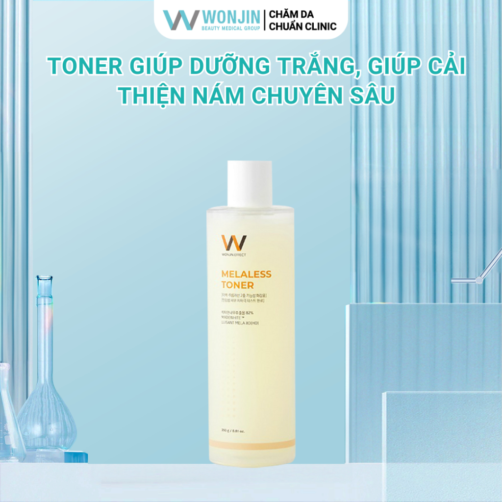 Nước Hoa Hồng Dưỡng Trắng, Mờ Sạm Nám Chuyên Sâu WonJin Melaless 250ml