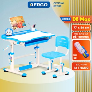Bộ Bàn Học Cao Cấp Cho Bé DERGO ISmart D8-Max Bàn Học Thông Minh Nâng Hạ Độ Cao Bằng Trục Quay