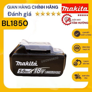 Pin makita lithium-ion 18v-5ah bl1850b chính hãng