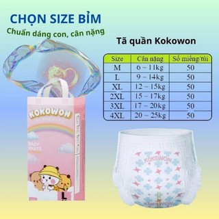 Bỉm Quần KOKOWON Siêu Mềm,Siêu Thấm Hút Cho Bé Yêu
