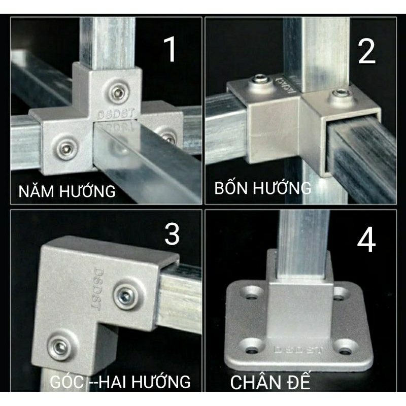 KHỚP NỐI ĐA NĂNG NHÔM HỢP KIM DÀY 2,5 mm Có sẵn ốc vít Đấu Nối Hộp Vuông 25 mm X 25 mm