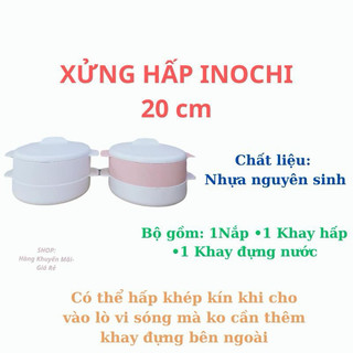 Bộ xửng ,bộ xửng hấp Inochi 20cm có thể hấp trong lò vi sóng an toàn và tiện lợi