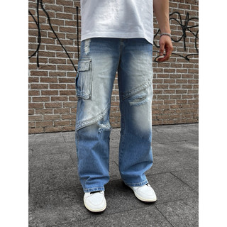 CROSS LOW RISE JEANS / Washed Blue