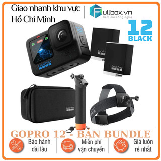 Camera hành động gopro 12 - bản bundle tặng kèm 2 pin gậy và dây đeo đầu